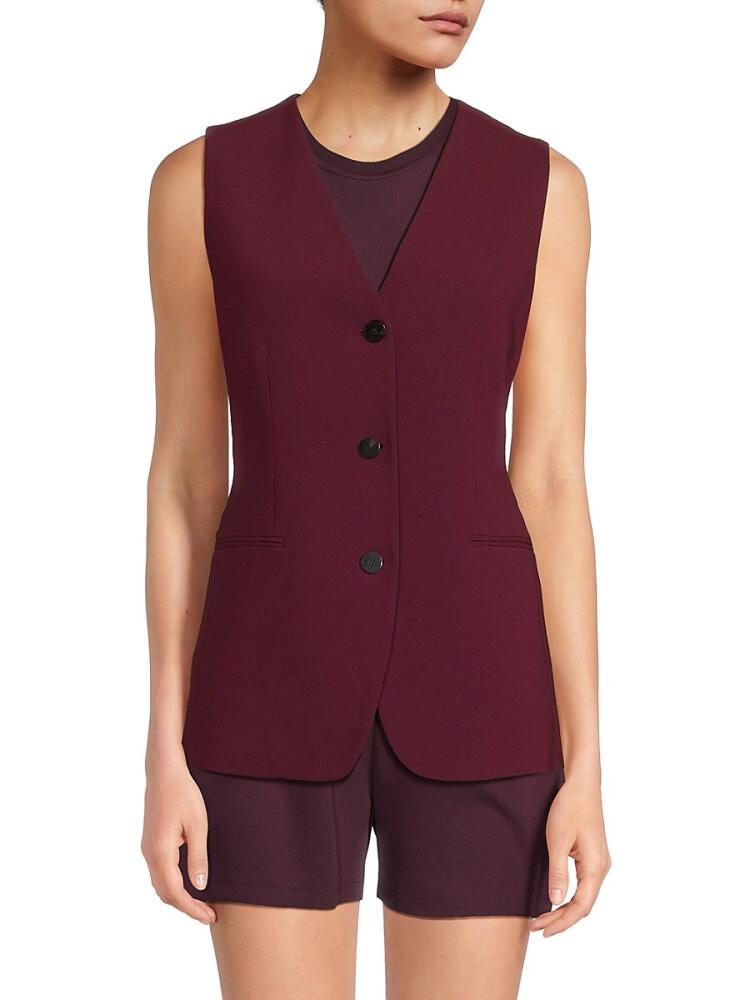 Theory Women's Tailored Vest - Red Cover