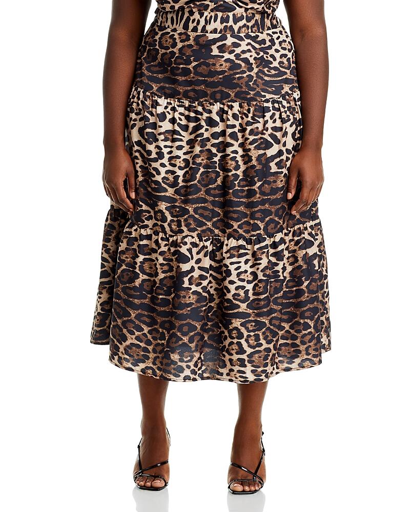 Aqua Animal Print Midi Skirt - Exclusive Cover