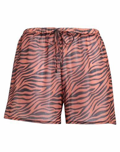 Smmr Woman Beach shorts and pants Rust Polyester Cover