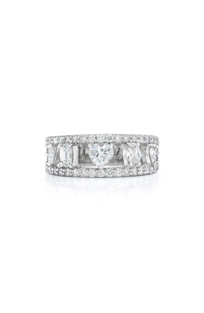 Mindi Mond Fancy Mixed Cut Diamond Ring in White Gold/Diamond Cover