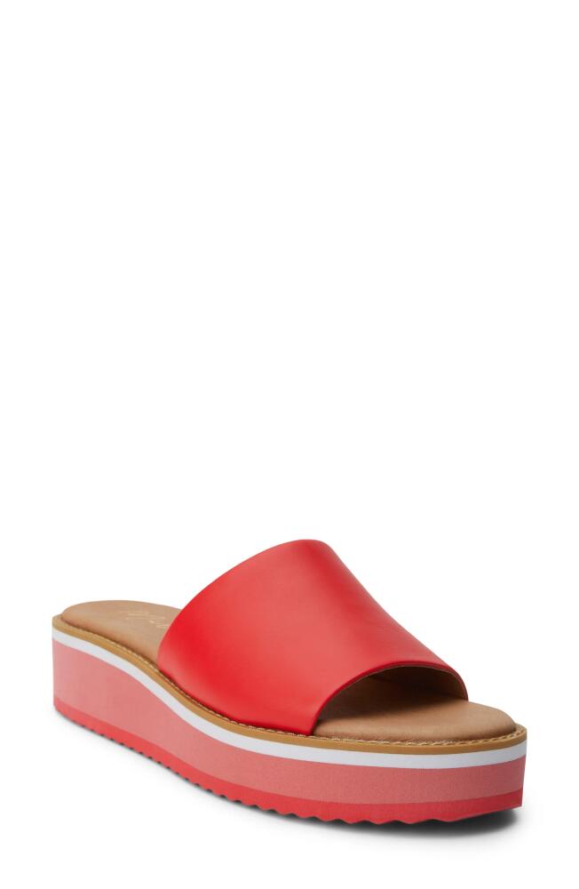 Matisse Jackie Platform Slide Sandal in Red Cover