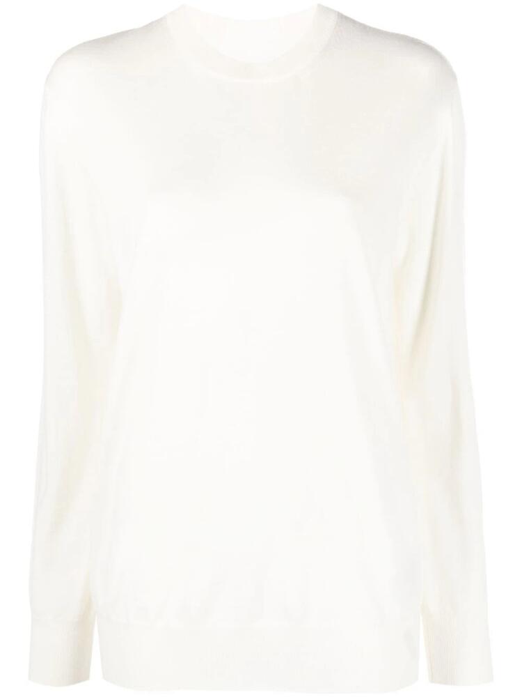 Jil Sander crew neck pullover sweater - White Cover