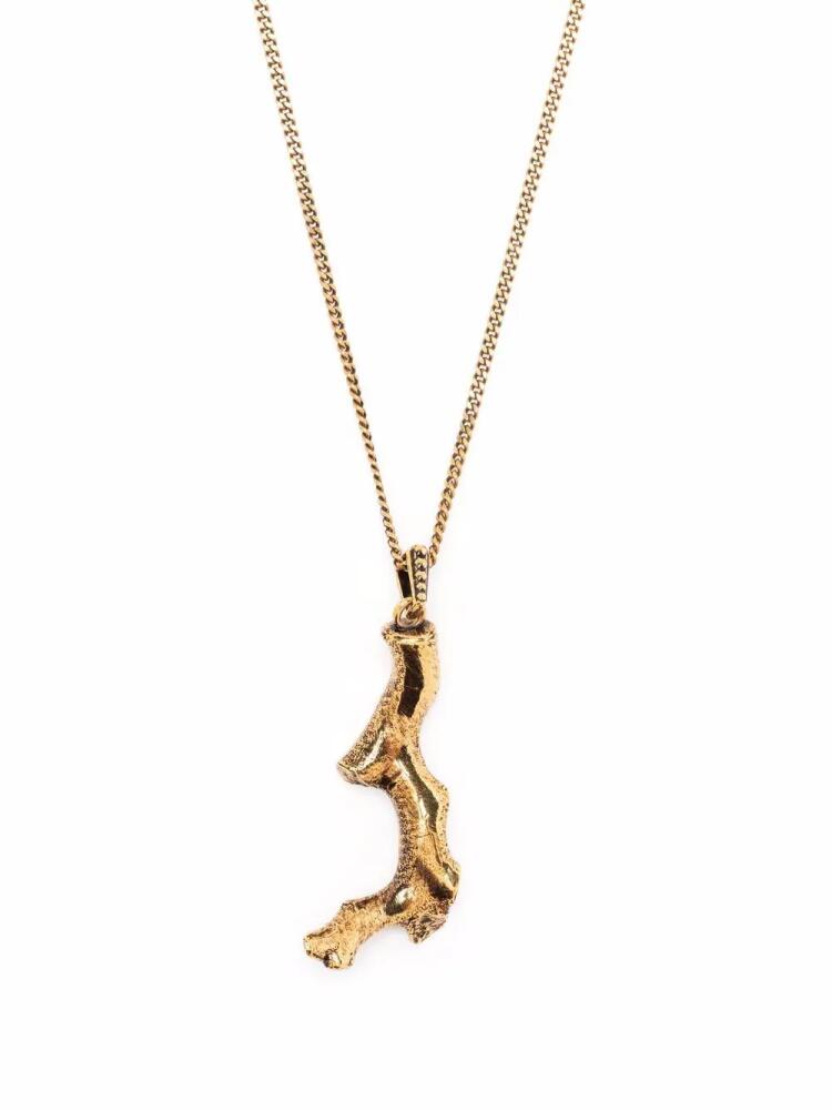 Alexander McQueen coral-pendant chain necklace - Gold Cover