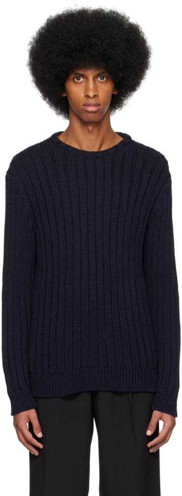 Massimo Alba Navy Loris Sweater Cover