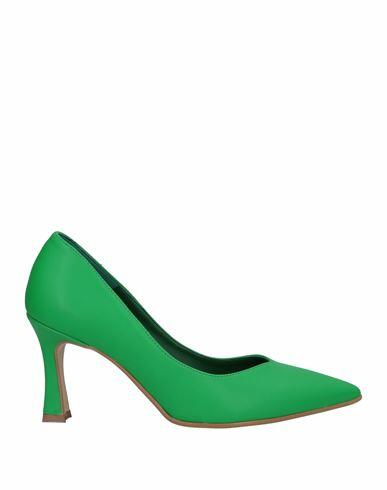 Divine Follie Woman Pumps Acid green Textile fibers Cover