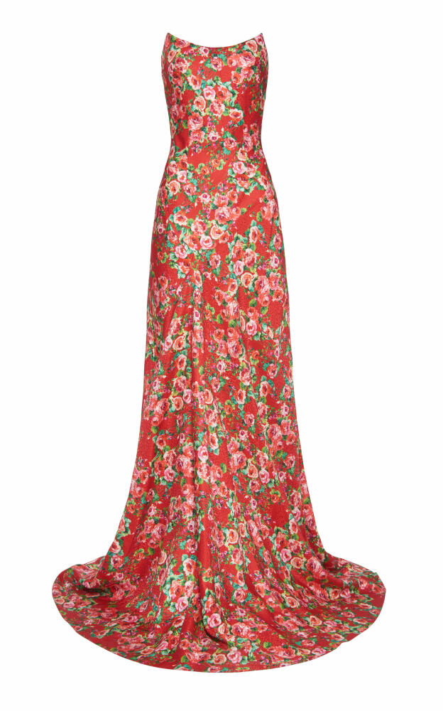 Markarian - Tallulah Draped Silk Gown - Red Cover