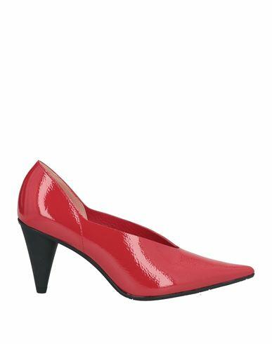 Ras Woman Pumps Red Leather Cover