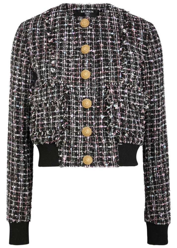 Balmain Metallic Tweed Bomber Jacket - Multicoloured 1 Cover