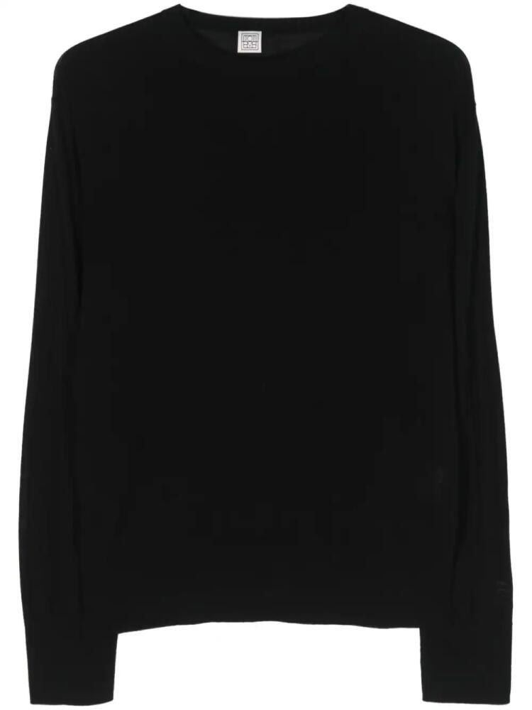 TOTEME crew-neck long-sleeve jumper - Black Cover