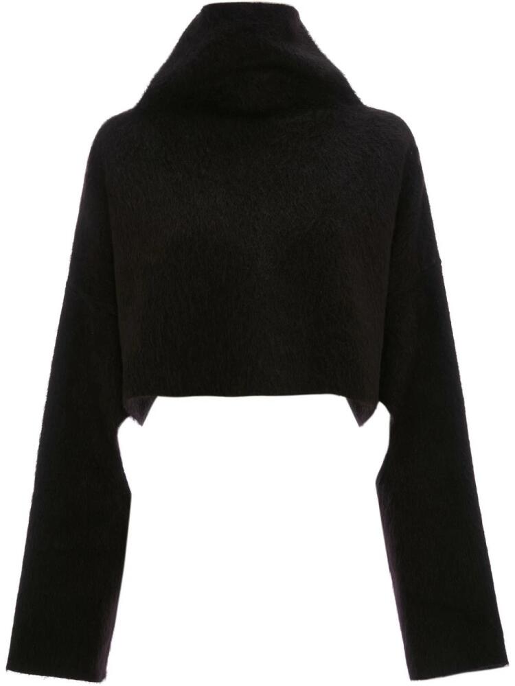 JW Anderson cut-out oversized cropped jumper - Black Cover