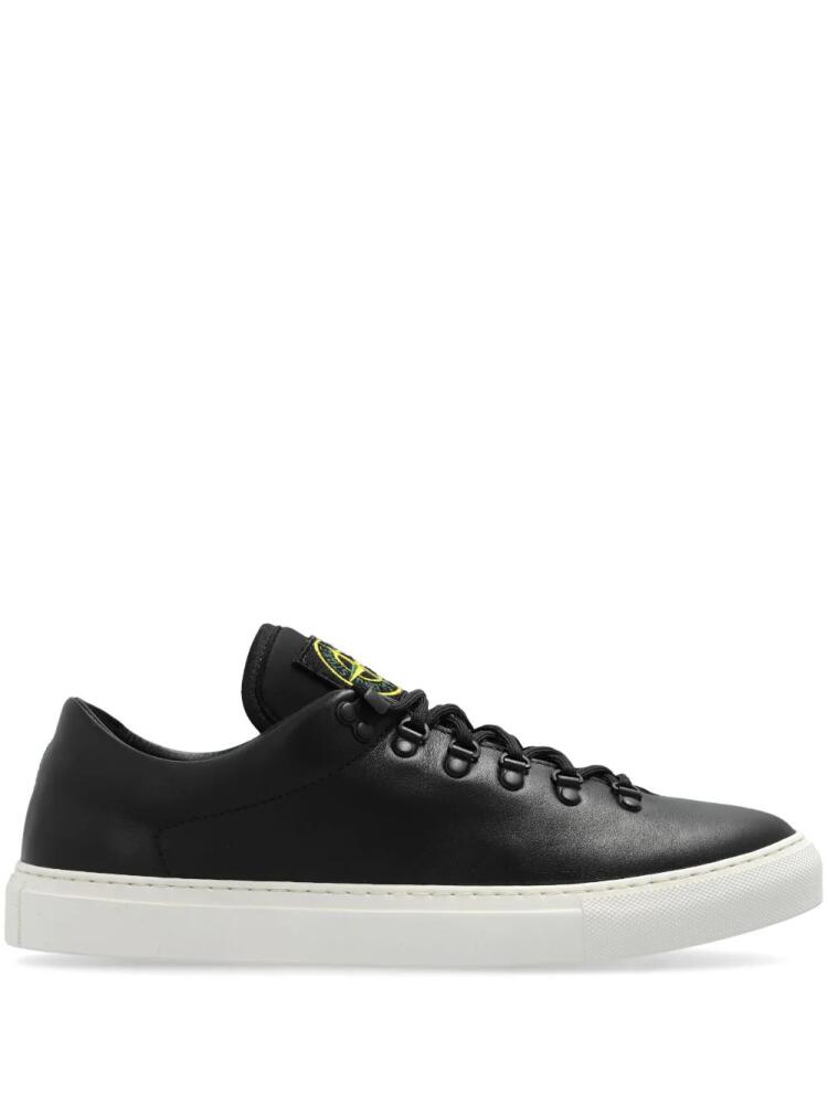 Stone Island leather sneakers - Black Cover