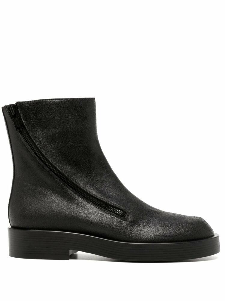 Ann Demeulemeester zip-up leather ankle boots - Black Cover