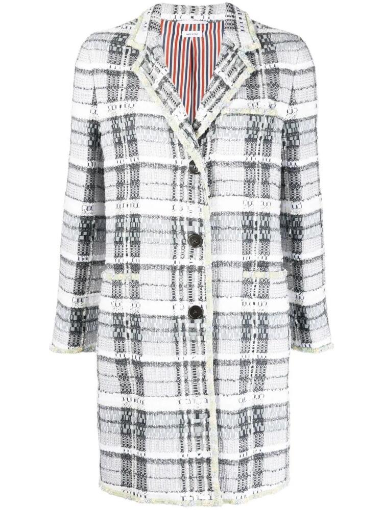 Thom Browne single-breasted tweed jacket - Grey Cover