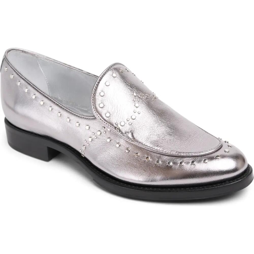 The Office of Angela Scott Miss Cecilia Loafer in Silver Cover