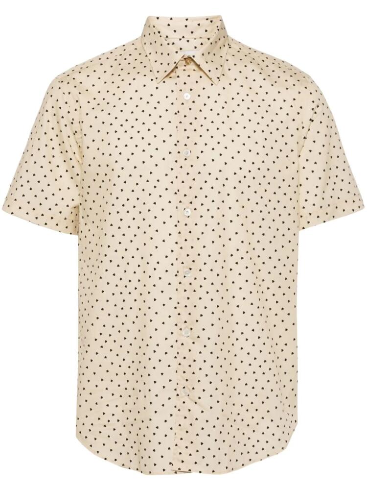 Paul Smith heart-print poplin shirt - Neutrals Cover