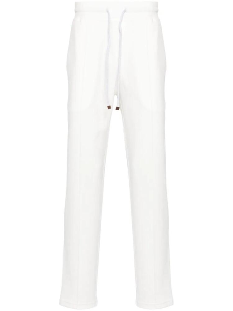 Brunello Cucinelli drawstring jersey track pants - White Cover