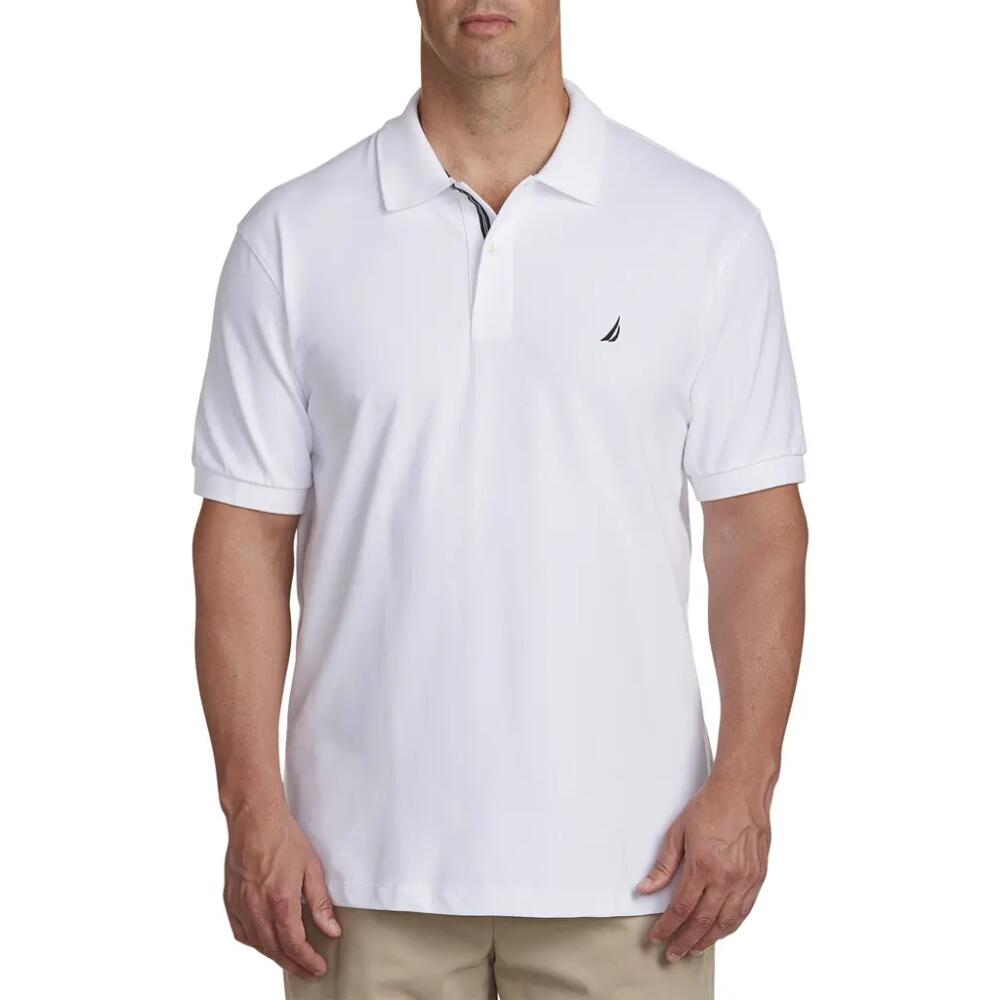 Nautica Stretch Piqué Polo Shirt in White Cover