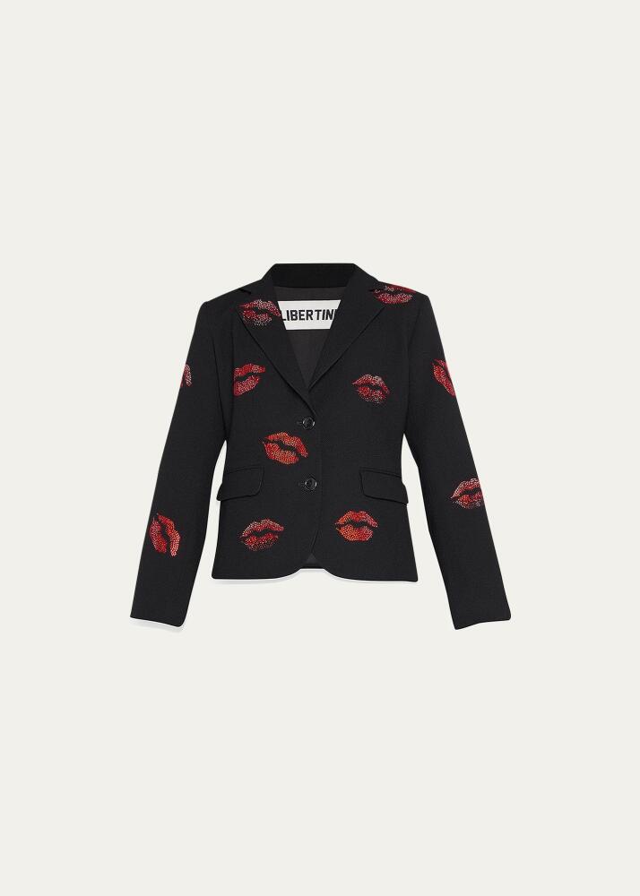 Libertine Bisou Short Crystal Lip Wool Blazer Cover