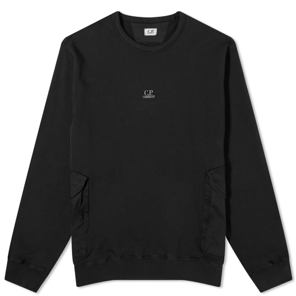 C.P. Company Men's Pocket Crew Sweat in Black Cover