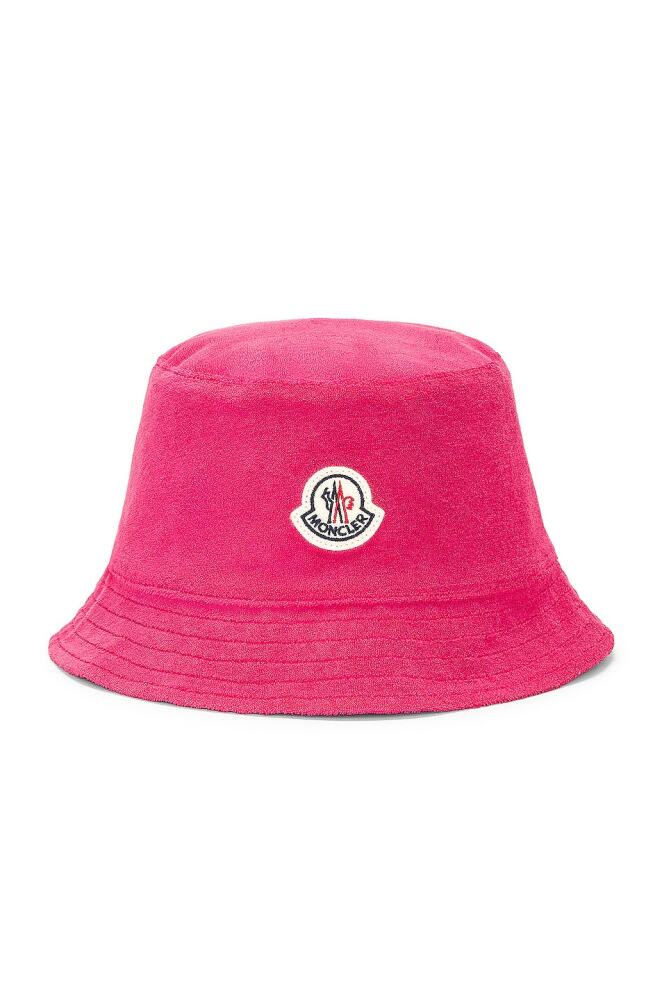 Moncler Terry Bucket Hat in Pink Cover