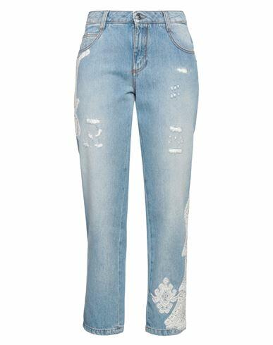 Ermanno Scervino Woman Jeans Blue Cotton Cover