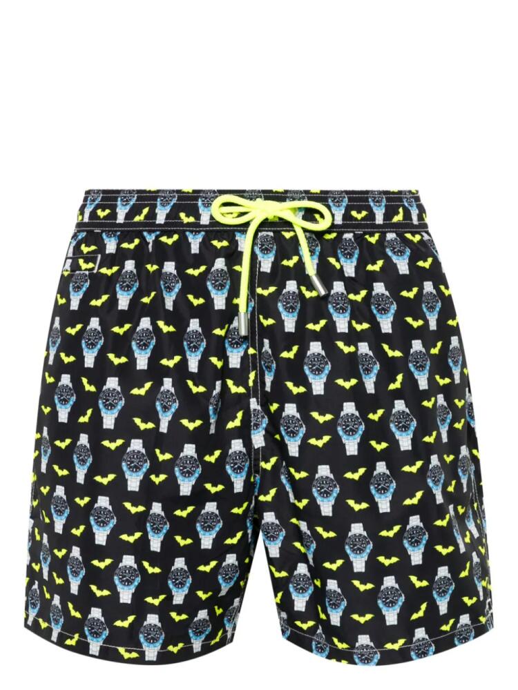 MC2 Saint Barth graphic-print swim shorts - Black Cover