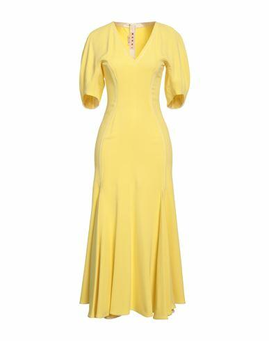 Marni Woman Midi dress Yellow Viscose, Elastane Cover