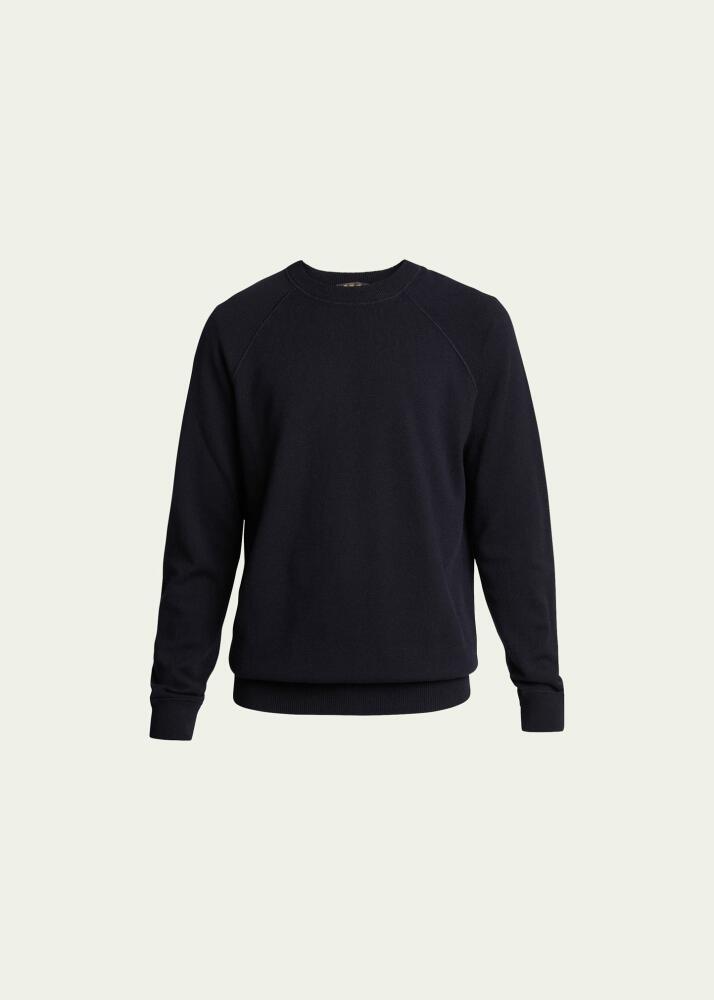 Loro Piana Men's Silverstone Cashmere Raglan Sweater Cover