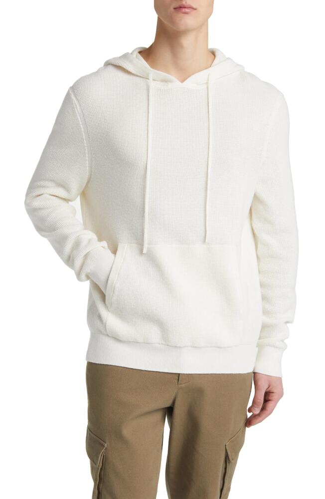 ATM Anthony Thomas Melillo Cotton & Cashmere Waffle Stitch Hoodie in Chalk Cover