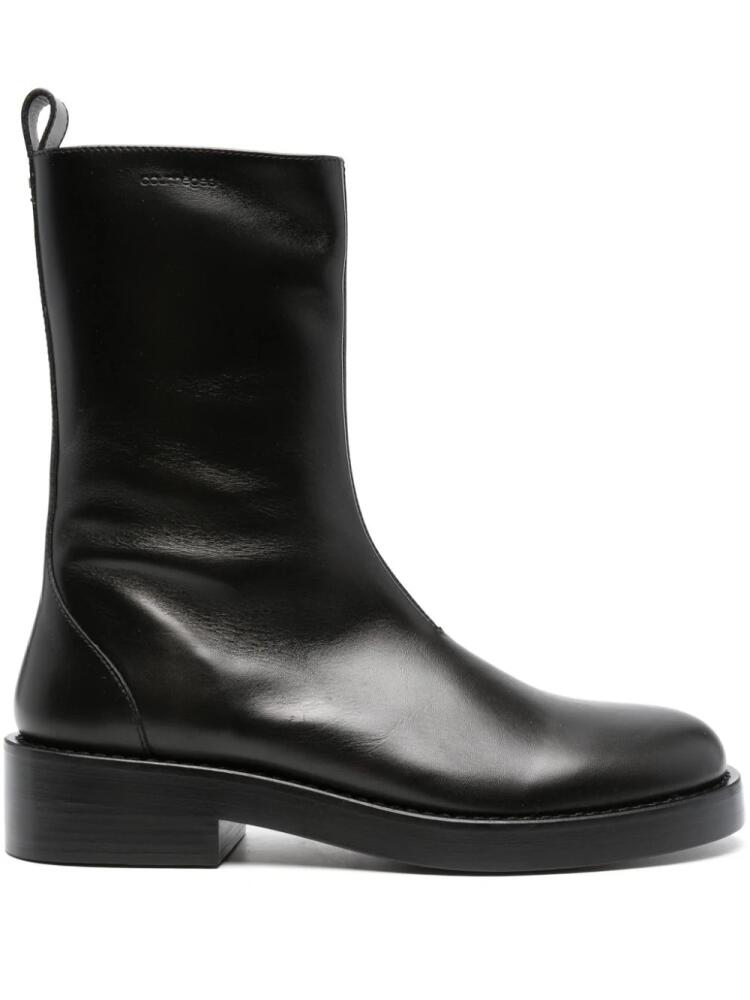 Courrèges stretch leather boots - Black Cover