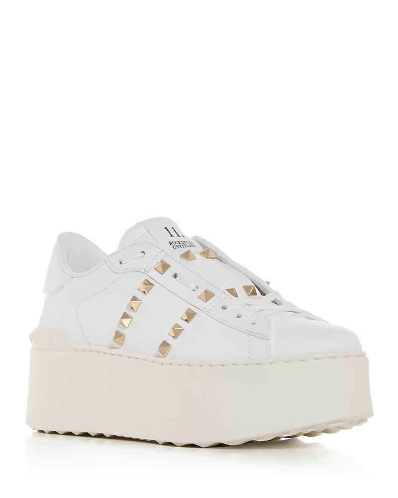 Valentino Garavani Women's Rockstud Untitled Low Top Platform Sneakers Cover