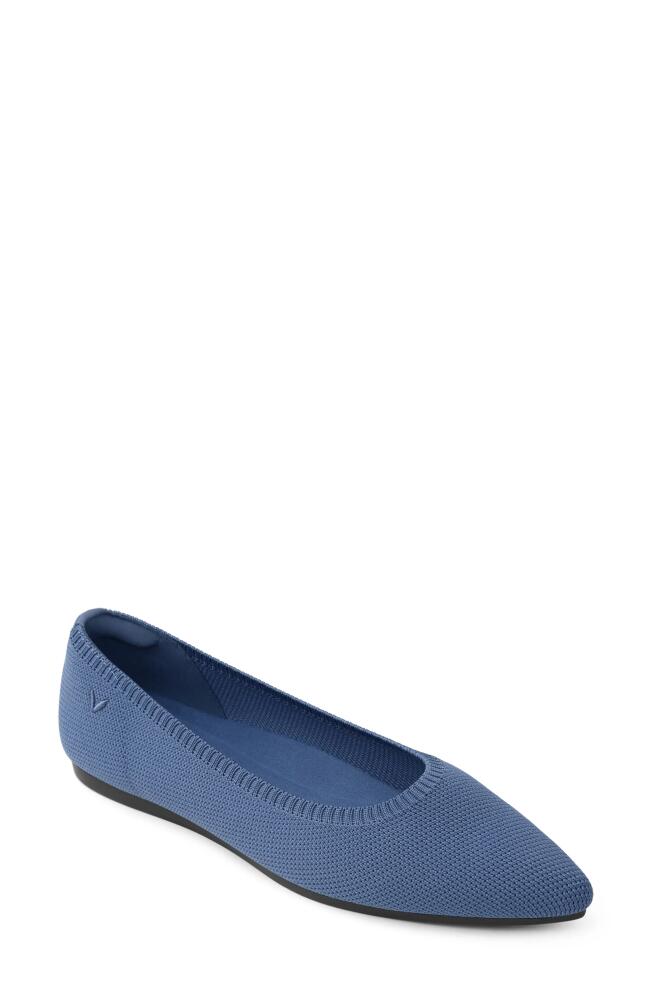 VIVAIA ARIA 5º Pointed Toe Flat in Denim Blue Cover