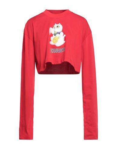 Gcds Woman T-shirt Red Cotton Cover