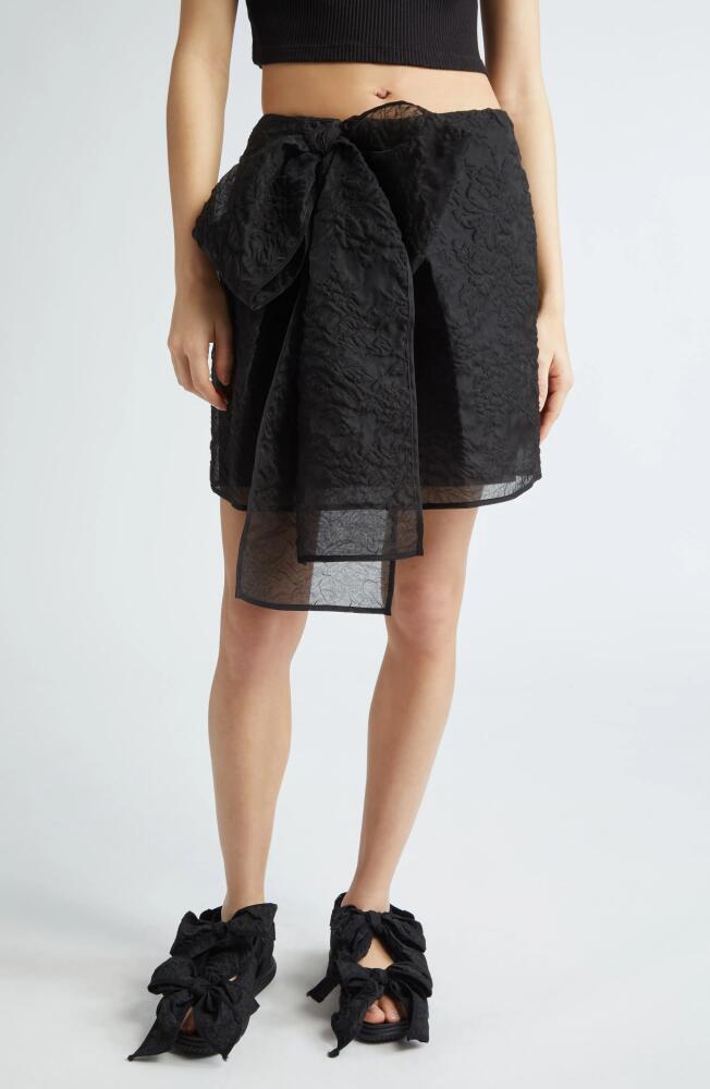 Cecilie Bahnsen Gigi Posy Matelassé Miniskirt in Black Cover