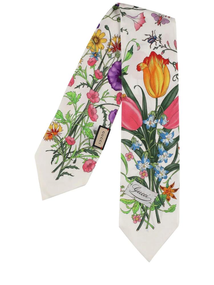 GUCCI Printed Silk Neck Bow Cover