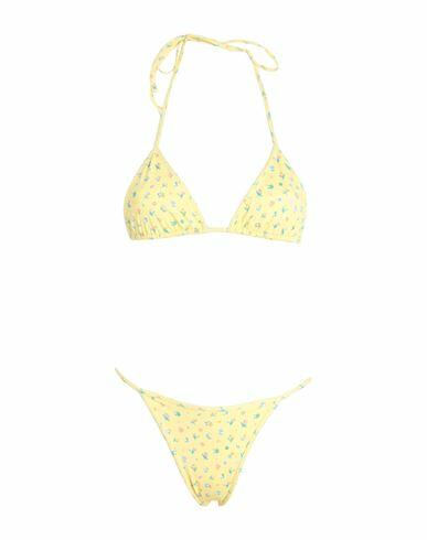 Frankies Bikinis Zeus Top-zeus Bottom Woman Bikini Light yellow Nylon, Elastane Cover