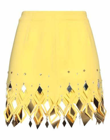 Rabanne Woman Mini skirt Yellow Polyester Cover