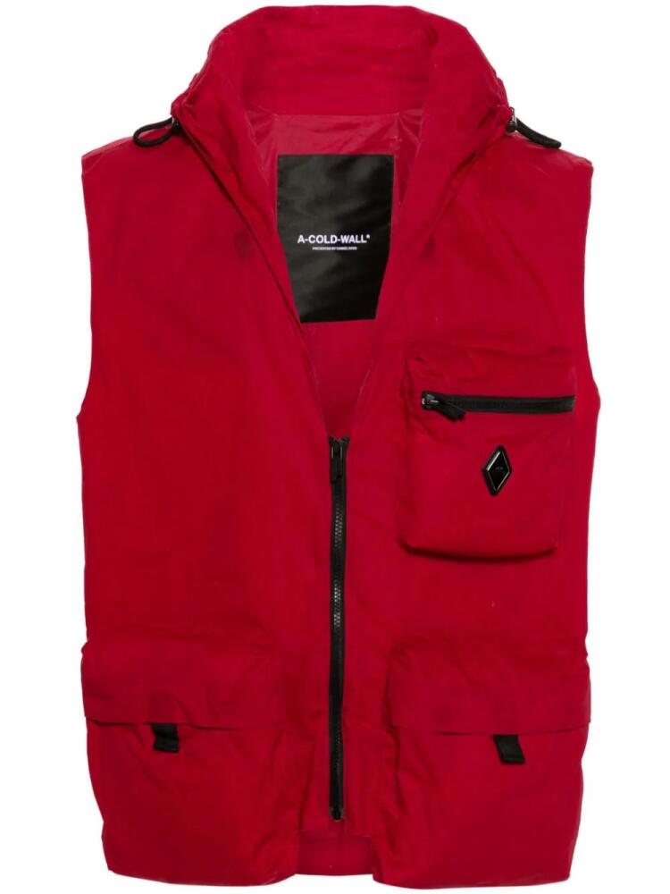 A-COLD-WALL* Modular hooded gilet - Red Cover