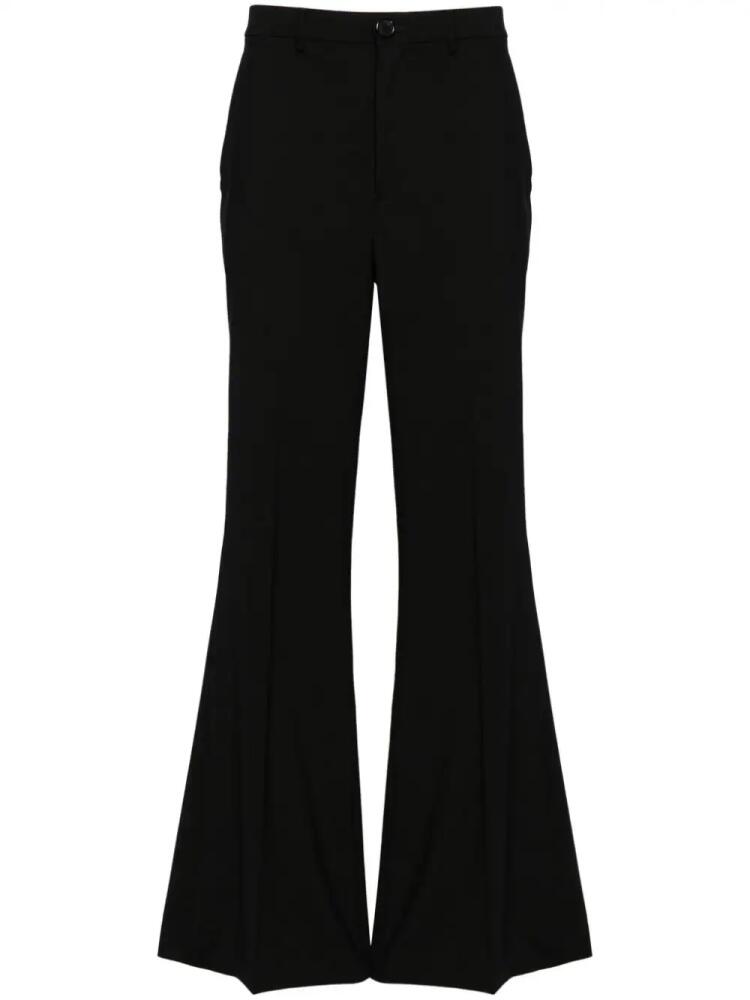 LỰU ĐẠN mid-rise flared tailored trousers - Black Cover