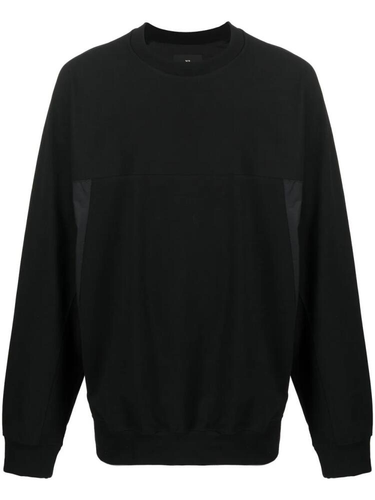 Y-3 logo patch crew neck sweatshirt - Black Cover