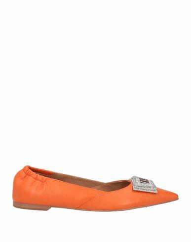 Bibi Lou Woman Ballet flats Orange Leather Cover