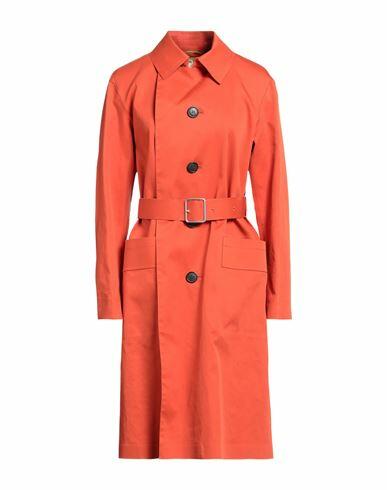 Golden Goose Woman Overcoat & Trench Coat Orange Cotton Cover