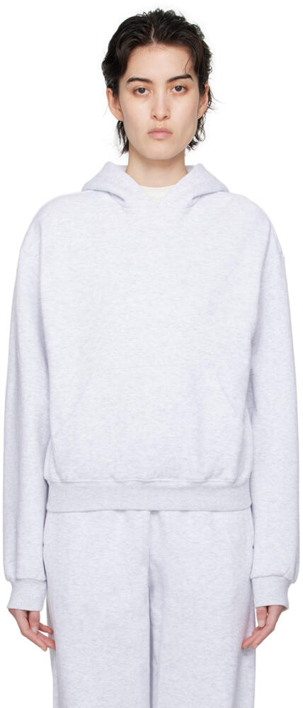 SKIMS Gray Cotton Fleece Classic Hoodie Cover