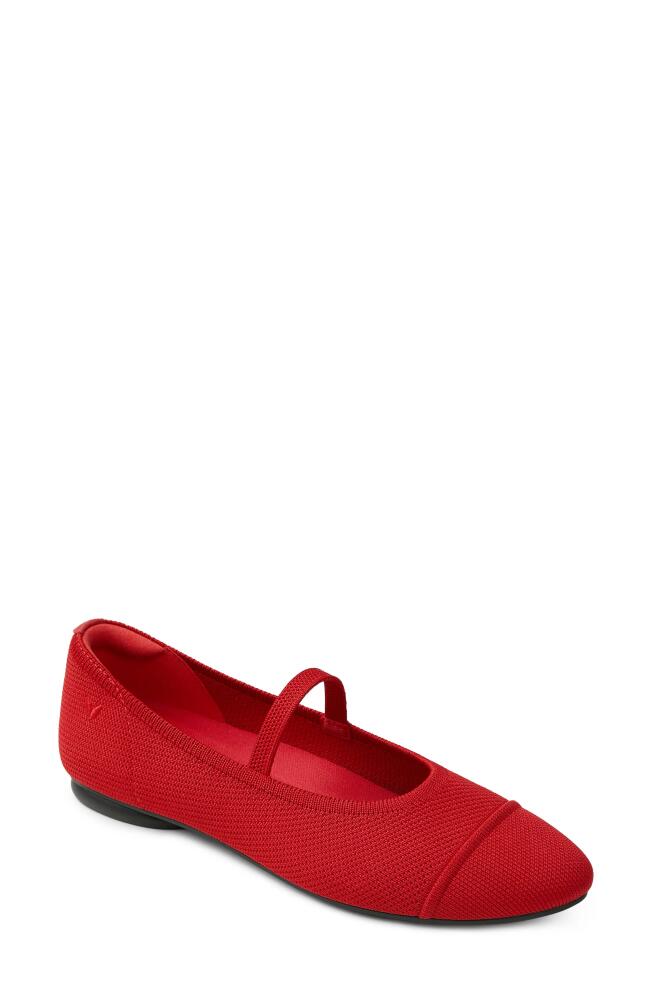 VIVAIA Tamia Mary Jane Cap Toe Flat in Ruby Red Cover