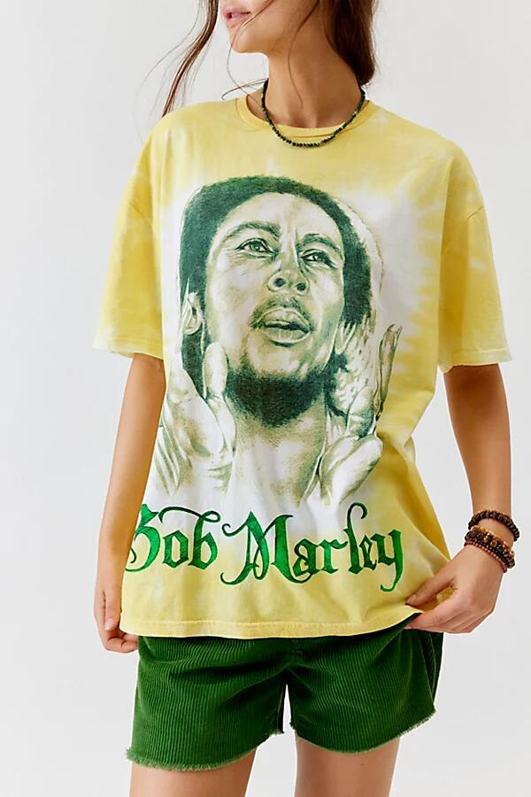 Bob Marley Tie-Dye T-Shirt Dress in Yellow Cover