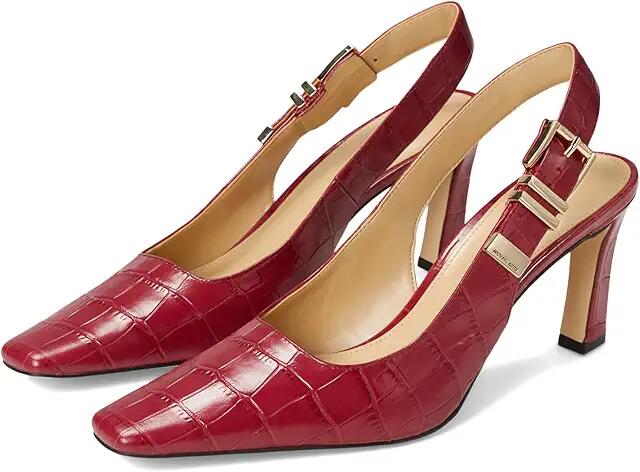 MICHAEL Michael Kors Darrington Sling Pumps (Deep Red) High Heels Cover