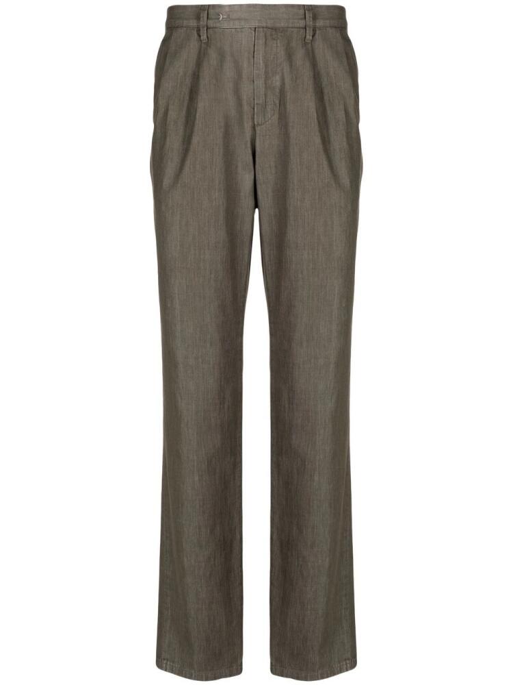 Man On The Boon. pleated straight-leg trousers - Brown Cover