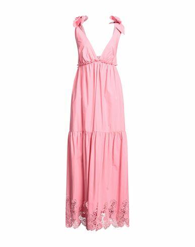 P. a.r. o.s. h. Woman Maxi dress Pink Cotton, Polyester Cover