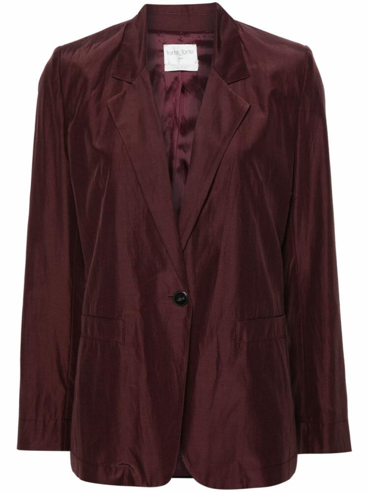 Forte Forte single-breasted blazer - Brown Cover