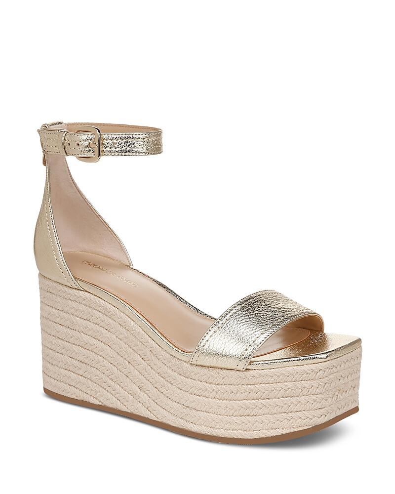 Veronica Beard Women's Gianna Leather Platform Wedge Espadrille Sandals Cover